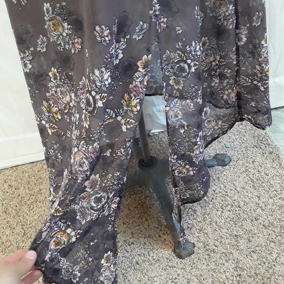 Xhileration Boho Floral Chiffon Maxi Dress - Picture 5 of 8